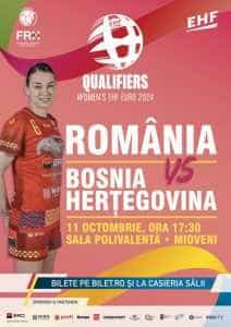 S-au pus în vânzare biletele. ROMÂNIA vs. BOSNIA HERȚEGOVINA - miercuri, 11 octombrie, la Sala Sporturilor Mioveni 1 Sursă foto: Facebook Ion Georgescu.