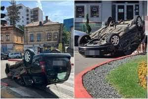 page - Accident grav în Pitești! O mașină s-a răsturnat