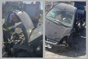 Accident pe DN7C. Două persoane transportate la spital! 1 accident DN7 masini