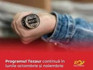 Ce dobânzi sunt? Programul Tezaur continuă în lunile octombrie și noiembrie 1 Sursă foto: Facebook Poșta Română.