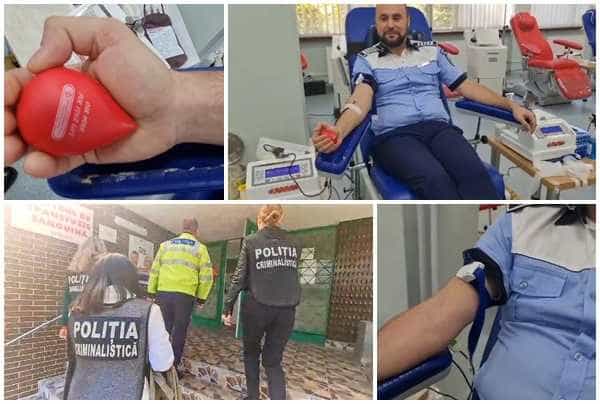 polițiștii au donat sânge