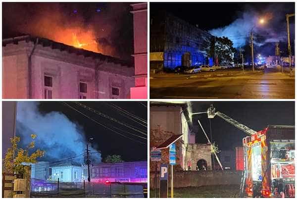 Incendiu fostul spital de Oncologie