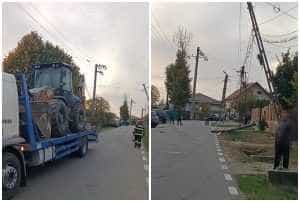 page - Pericol de electrocutare la Bradu! Cabluri electrice căzute pe carosabil