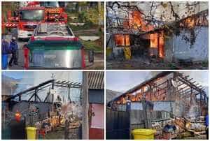 page 4 - Incendiu provocat de un copil. S-a jucat cu o brichetă și a dat foc la casă