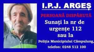 ipj disparut - Argeș: Bărbatul dat dispărut a fost găsit!