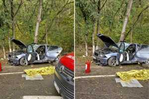 Accident grav pe DN 1! Un tânăr de 23 de ani a murit, după ce a intrat cu maşina într-un pom 1 imagini mortal ciolpani1 - Accident grav pe DN 1! Un tânăr de 23 de ani a murit, după ce a intrat cu maşina într-un pom