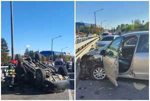 page 2 - Accident grav la Podul Viilor! O mașină s-a răsturnat