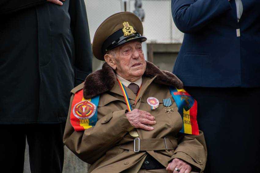 dumitru Din la 104 ani in data de 11 noiembrie 2023 Sursă foto: Facebook PSD Arges