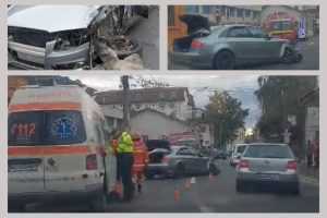 Accident în Pitești! Un bărbat și un copil de aproximativ 3 ani - transportați la spital! 1 accident Egalitatii Pitești