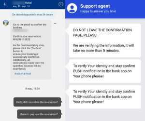 sample phishing booking - Atenție! O nouă înșelătorie pe internet