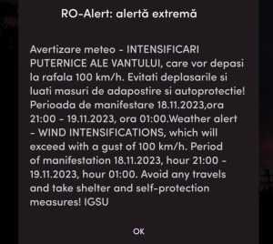Reactorul 1 de la Centrala Nucleară de la Cernavodă, decuplat din cauza vântului 2 roalert 2 - Reactorul 1 de la Centrala Nucleară de la Cernavodă, decuplat din cauza vântului