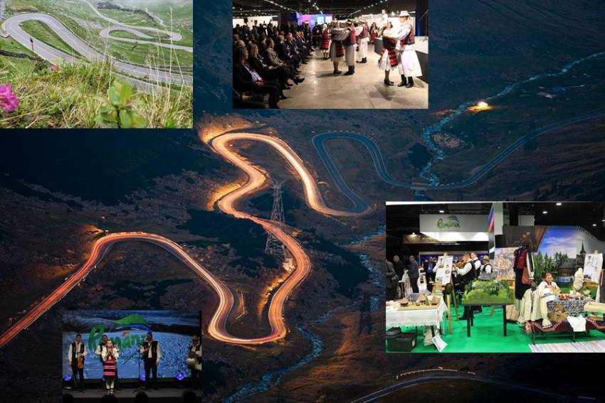 Transfagarasan promovat la varsovia Sursă foto: Facebook Cristian Pistol, Facebook CNAIR și Facebook MEAT