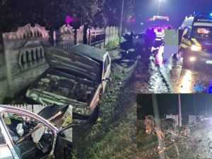 Trafic îngreunat în zona Micești. Accident între două mașini și o căruță 1 Sursă foto: ISU Argeș