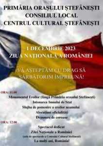 Programul manifestărilor dedicate Zilei Naționale la Ștefănești 1 la Ștefănești