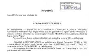 Anunț de interes pentru locuitorii din Albeștii de Argeș 1 Anunt de Albestii