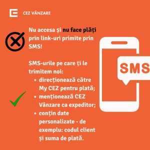 Atenție la mesaje! Tentativă de fraudă în numele CEZ Vânzare 2 cez vnzare recomand clienilor s acorde atenie sporit mesajelor primite prin sms de la persoane care pretind c ar fi din partea companiei 002 - Atenție la mesaje! Tentativă de fraudă în numele CEZ Vânzare