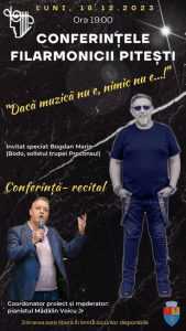 Un nou proiect instituțional: Conferințele Filarmonicii Pitești! 1 afis 18 decembrie 2023 filarmonic