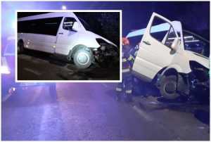 page - Accident cu victime la Câmpulung! A intrat cu microbuzul într-un cap de pod