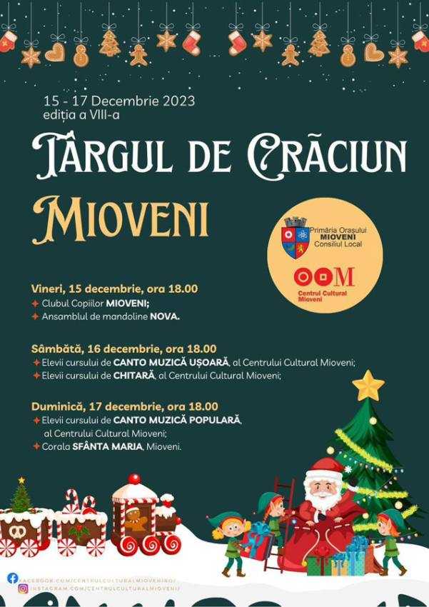 Vineri se deschide ”Târgul de Crăciun” Mioveni! 1 Sursă foto: FAcebook Primăria Orașului Mioveni