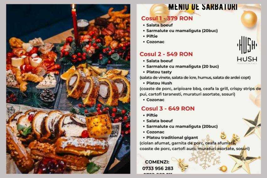 oferta craciun meniu Hush oferta craciun meniu Hush