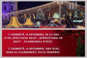 Târgul de Crăciun Pitești continuă cu spectacolul de balet „Spărgătorul de Nuci”și cu Band-ul Filarmonicii 1 la Pitești