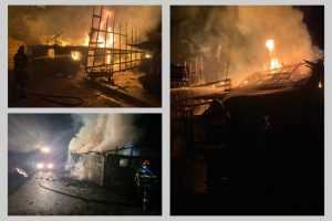 (Video) Incendiu puternic la o casă din Dâmbovicioara 1 incendiu casa