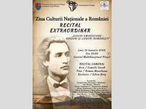 De Ziua Culturii Naționale. Recital extraordinar la Filarmonica Pitești! 1 Sursă foto: Facebook Primăria Municipiului Pitești.