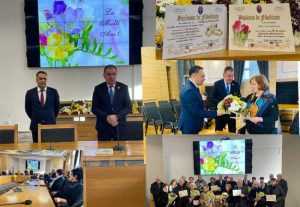 Cristian Gentea: ”Îi felicit pentru căsătoria durabilă și pentru exemplul de respect și fidelitate reciprocă” 1 Sursă foto: Facebook Primăria Municipiului Pitești.