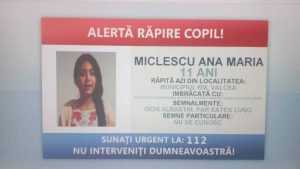 fetita rapita - Alertă răpire copil! Fetiță de 11 ani - luată într-un Audi necunoscut!
