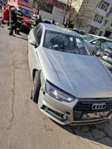 Accident în Pitești! Două autoturisme implicate! 2 accident Pitești masini