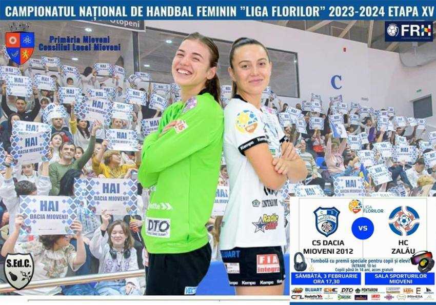 CS Dacia Mioveni 2012 întâlnește HC Zalău Sursă foto: Facebook Primăria Orașului Mioveni.