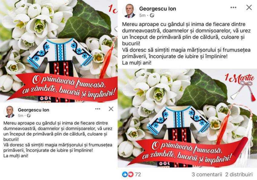 ion georgescu fb Sursă foto: screnshot Facebook