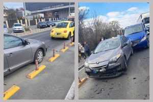 Untitled Project 4 - Impact între două autoturisme și o autoutilitară la Pitești! O femeie de 55 de ani transportată la spital!