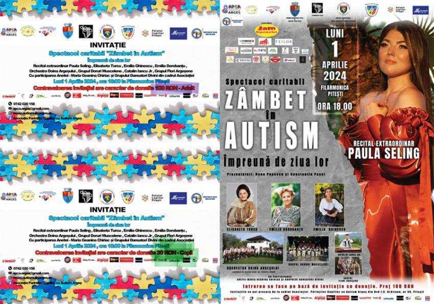 afis si invitatie autoism Sursă foto: APCA Argeș.