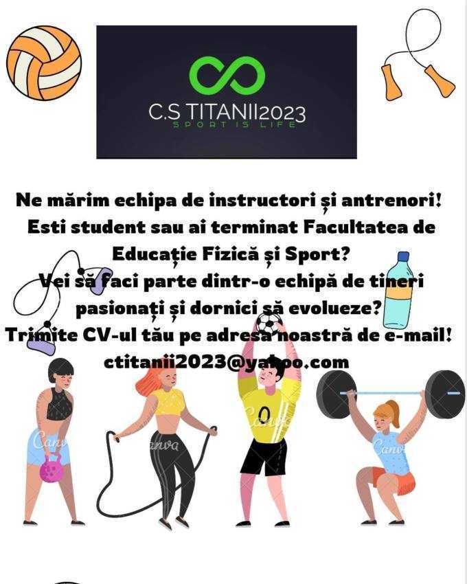 Clubul Sportiv Titanii 2023 își mărește echipa! Aplică acum! 1 club Titanii