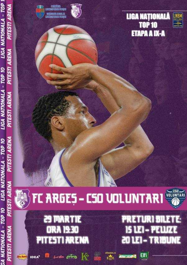 Meci mare la Pitești Arena. Ia-ți bilet la FC Argeș – CSO Voluntari! 2 FC Argeș baschet