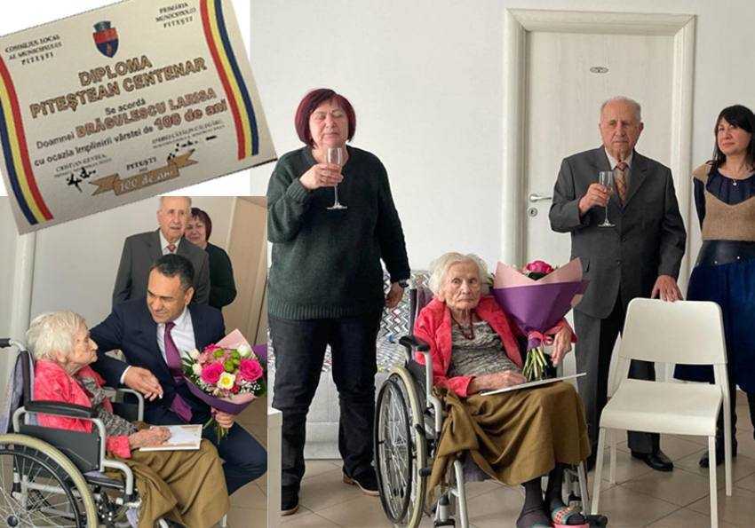 diploma centenar Sursă foto: Facebook Primăria Municipiului Pitești.