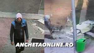 Scene șocante! Tânăr filmat în timp ce distrugea un automat pentru dirijarea circulației! 14 agresor - Scene șocante! Tânăr filmat în timp ce distrugea un automat pentru dirijarea circulației!