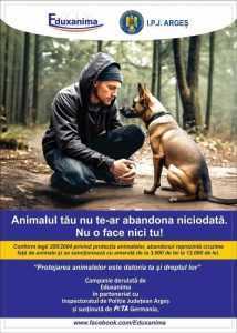 7df43bd1 4b9b 468a 9257 ba8e72bf1abc - EDUXANIMA şi I.P.J. Argeş - prima Campanie din România împotriva abuzului asupra animalelor și promovarea protejării lor