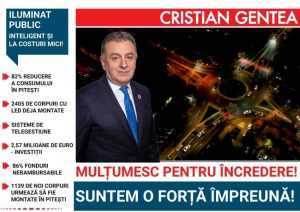 Cristian Gentea: Consumul de energie din sistemul public de iluminat al Piteștiului a fost redus cu 82% ! 1 Cristian Gentea