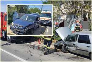 page 3 - Impact puternic între două autoturisme la Buzoești! Două persoane au ajuns la spital