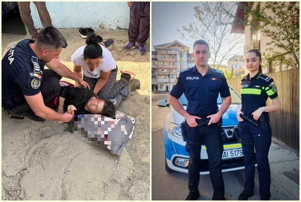 Doi polițiști argeșeni au salvat viața unei femei din Budeasa