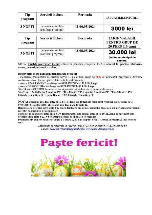 Paște la Casa Domnească