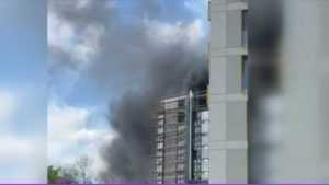Incendiu puternic în București. A fost emis mesaj Ro-Alert  7 incendiu - Incendiu puternic în București. A fost emis mesaj Ro-Alert