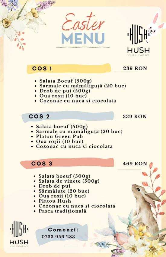 Descoperiți ofertele speciale de Paște de la Hush Pitești 2 platou Hush