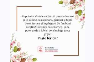 ovidiu pui mesaj paste 2024 - Senatorul Ovidiu Puiu: Credința dă sens vieții și dă puterea de a iubi și de a învinge toate grijile!