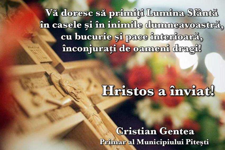 Cristian Gentea mesaj de Paste