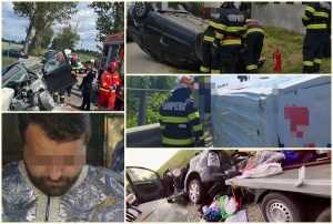 page 1 - Zi plină de nenorociri! Un mort, 8 răniți și 6 accidente pe șoselele Argeșului