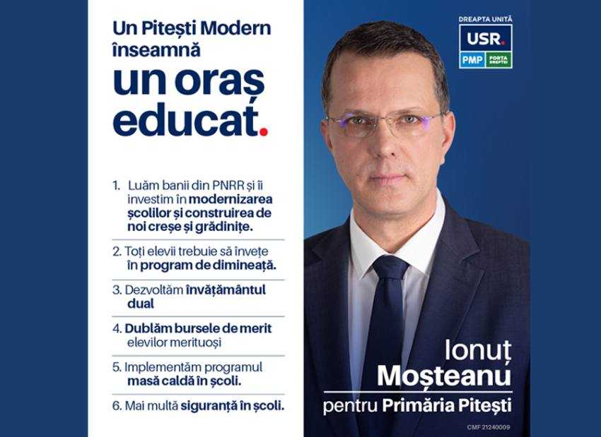 Ionut Mosteanu candidat pitesti campanie1 Sursă foto: Facebook Ionuț Moșteanu.