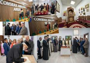 Paraclisul de la Consiliul Județean Argeș a fost sfițit de Înaltpreasfințitul Calinic 1 Sursă foto: PSD ARgeș.